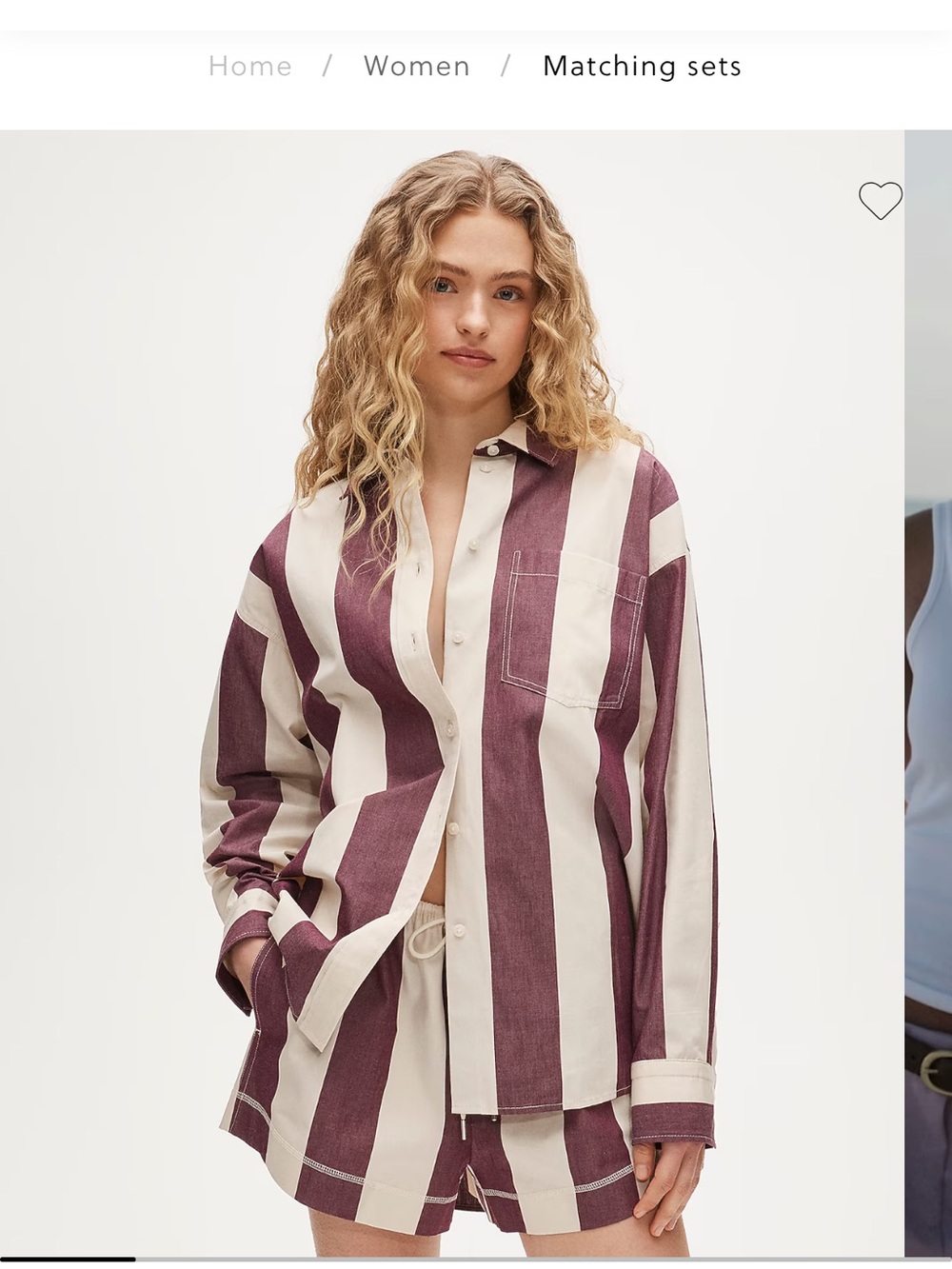J. Crew Burgundy and Cream Vertical-Stripe Button-Down Shirt